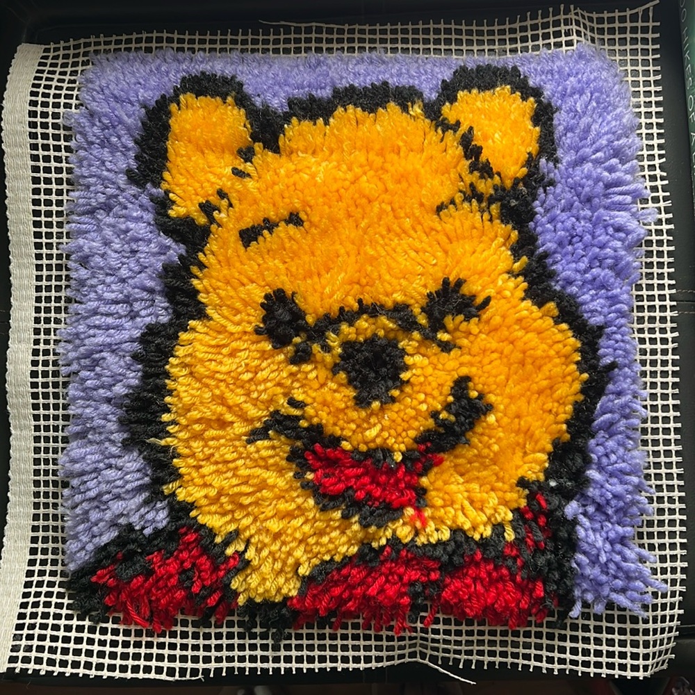 Winnie The Pooh | Completed Latch Hook Rug